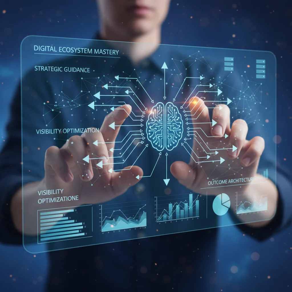 Isometrische 3D-Illustration: Leuchtende geometrische Elemente symbolisieren den Aufstieg durch Amazon Suchoptimierung.